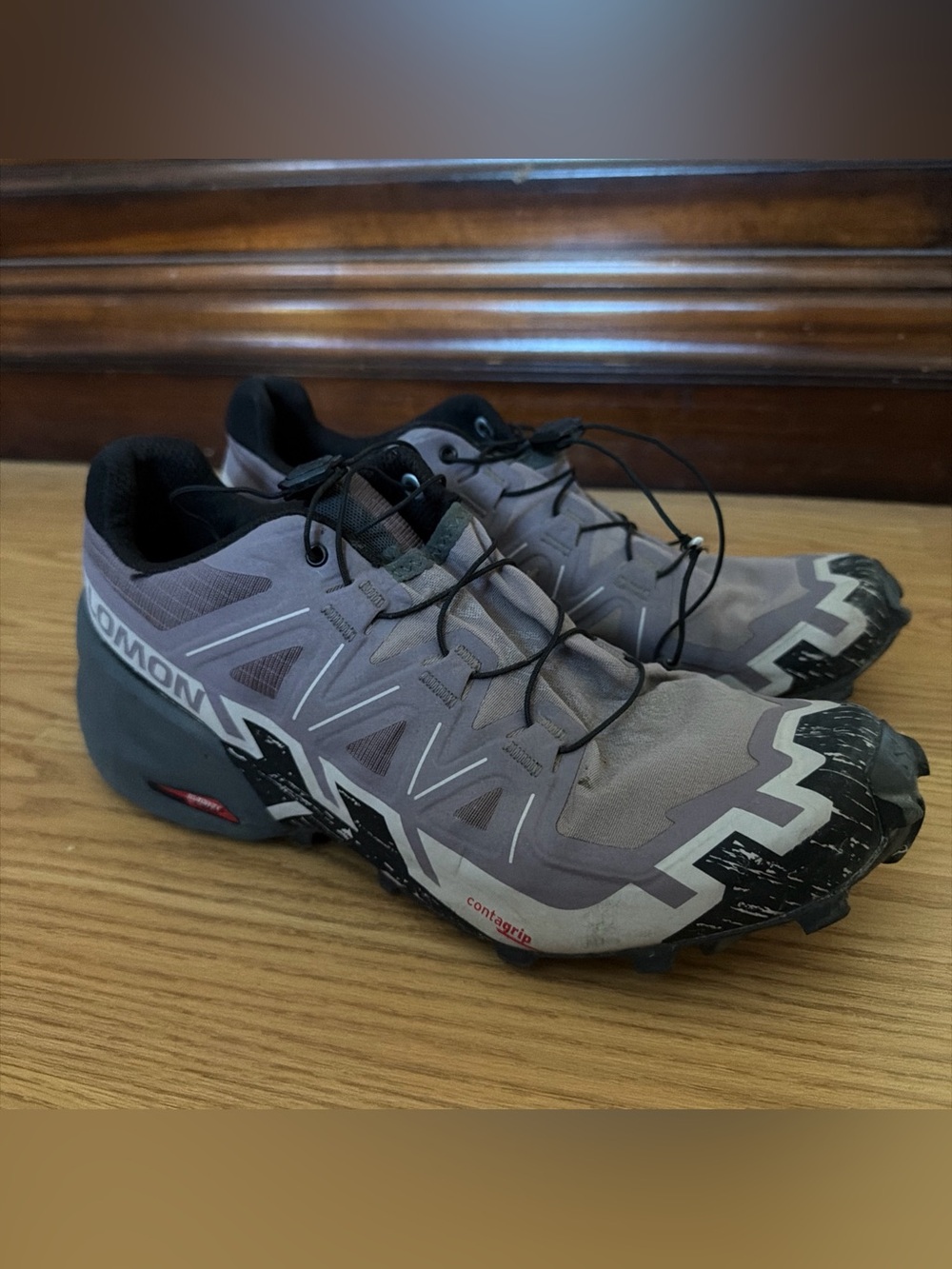 Salomon Speedcross Trail Running Shoes Size 9.5 purple Black Grip